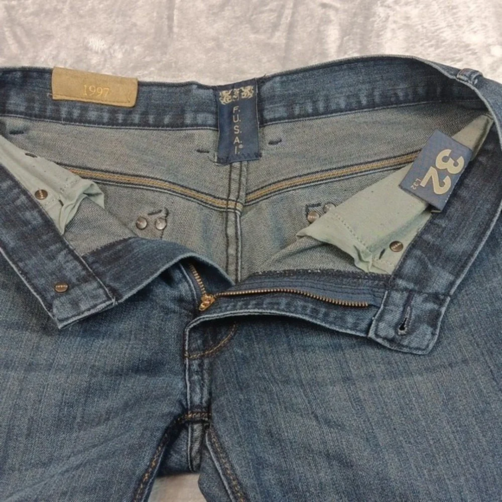 F.U.S.A.I. 1997 Mens 32x32 Straight Leg Dark Wash Denim‎ Jeans